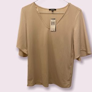 NWT Premise beige blouse with trumpet sleeves
